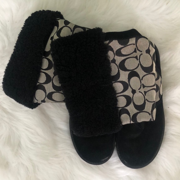 Coach Women's Black Boots Sz 6.5 - Picture 4 of 8